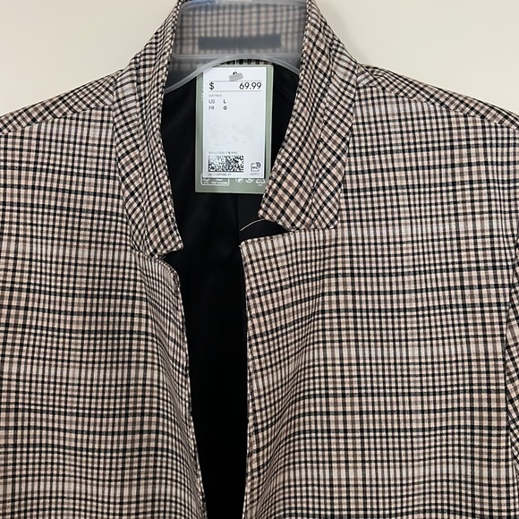 Patterned coat Beige/Checked - Picture 2 of 5